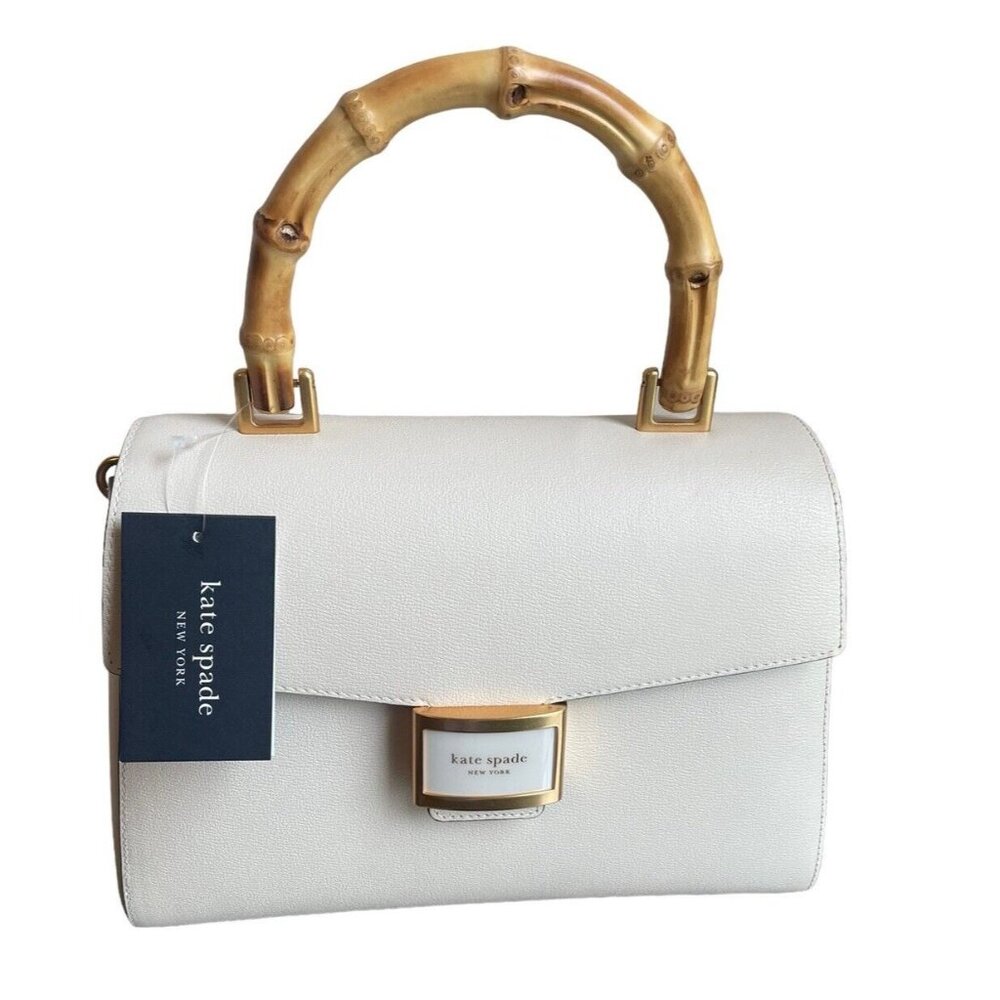 kate spade New York Katy Textured Leather Bamboo Medium Top Handle Satch… - Picture 10 of 11